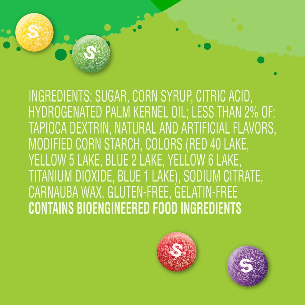 SKITTLES Sour Chewy Candy Bulk Pack, 1.8 oz (24 Full Size Packs)