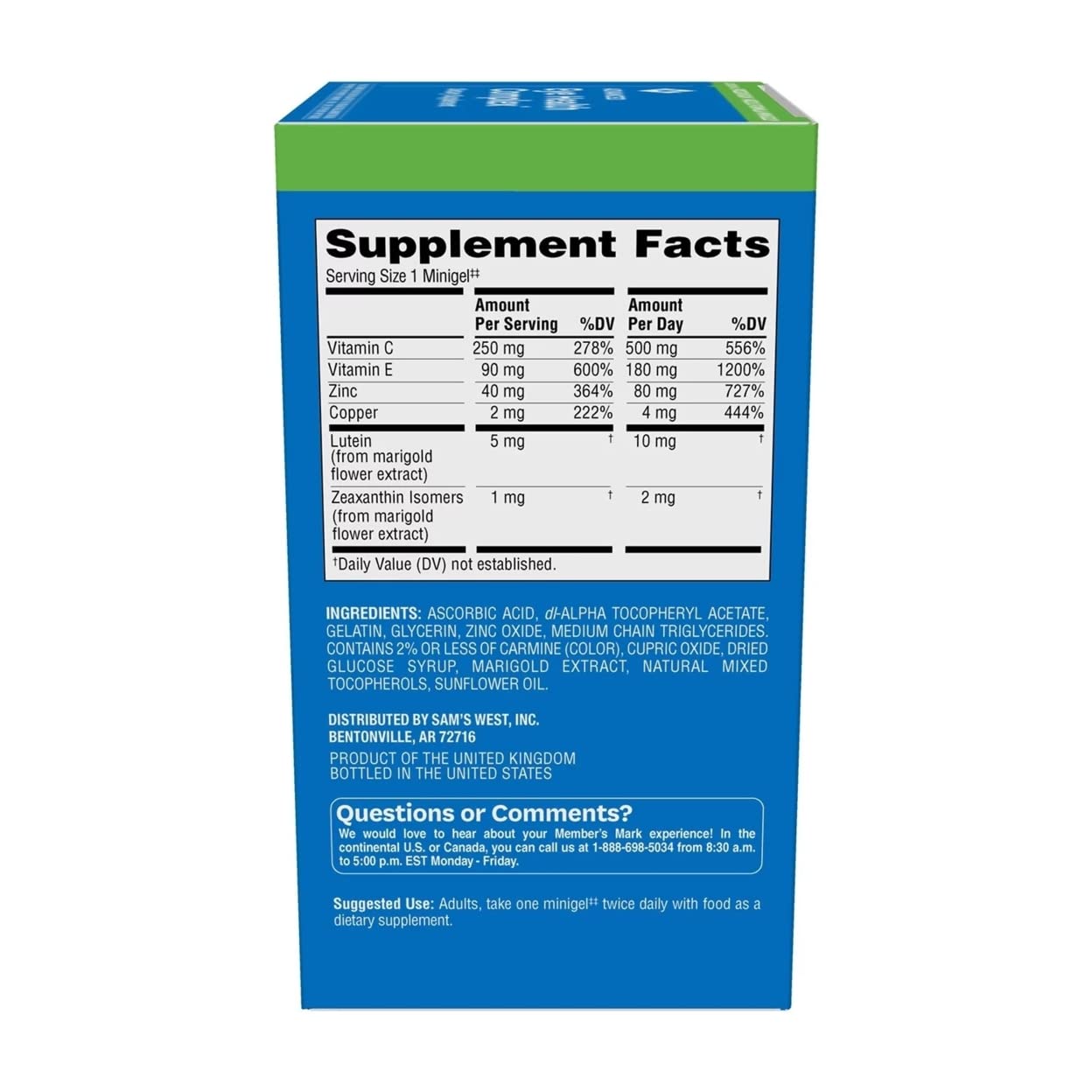 Member's Mark Advanced Eye Health Complex Softgels (210 ct.)
