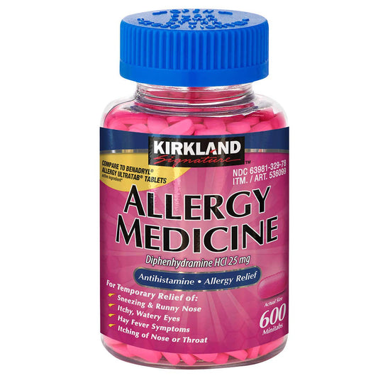 Kirkland Signature Allergy Medicine 600 Tablets (Pack of 3)