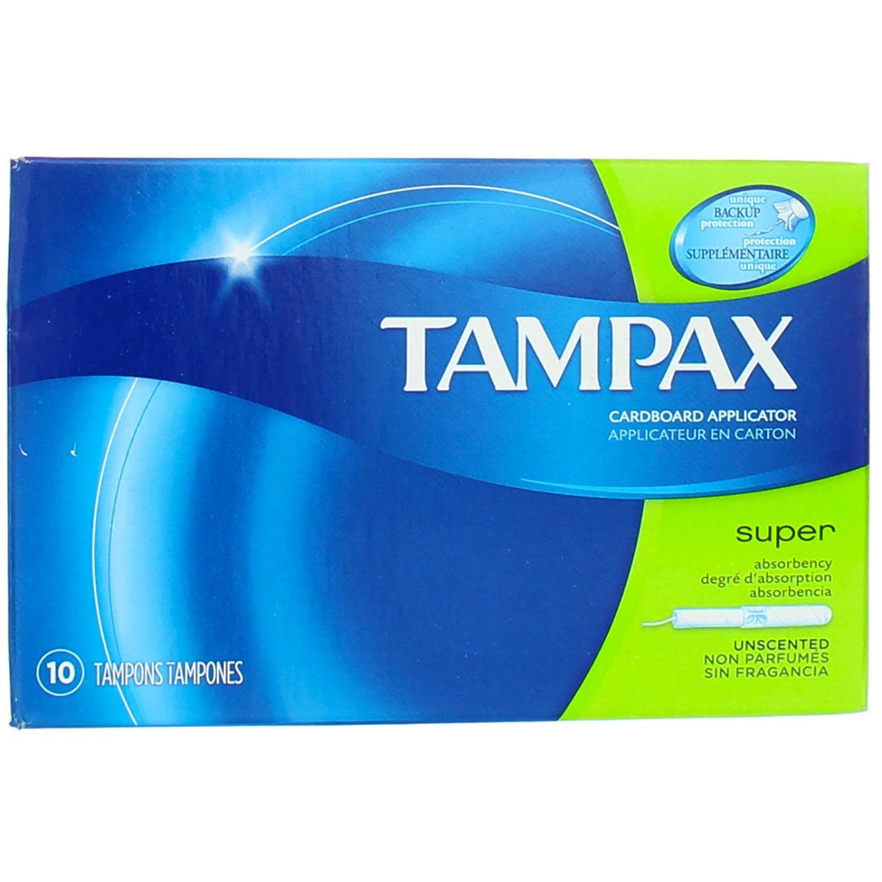 Tampax Super Absorbency Unscented, Easy Carry Purse Size 10 Count Ea. - 12 Packs