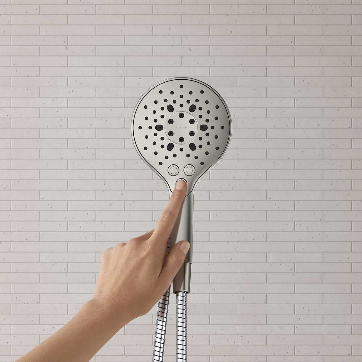 Kohler Prosecco Multifunction Brushed Nickel Handheld Shower
