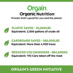 Orgain Organic Plant Based Protein Powder, Vanilla Bean, 2.74 lb