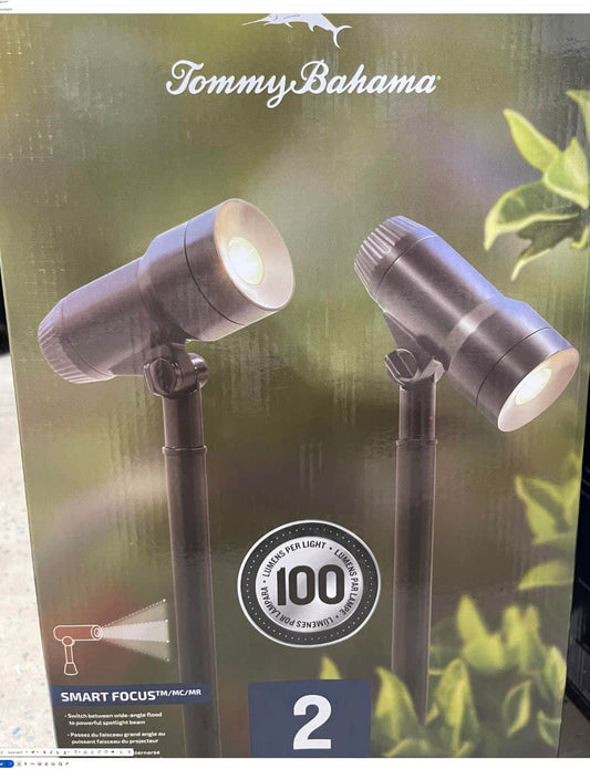 Solar Aluminum Steel LED Spotlights Landscape Lights Heavy Duty 2packs