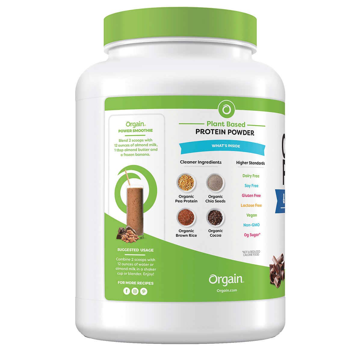 Orgain Organic Plant-Based Protein Powder, Creamy Chocolate Fudge, 2.74 Pound (0)
