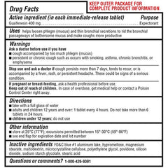 Kirkland Signature Mucus Relief Chest Guaifenesin 400 mg Expectorant, 2 Count (Pack of 1)