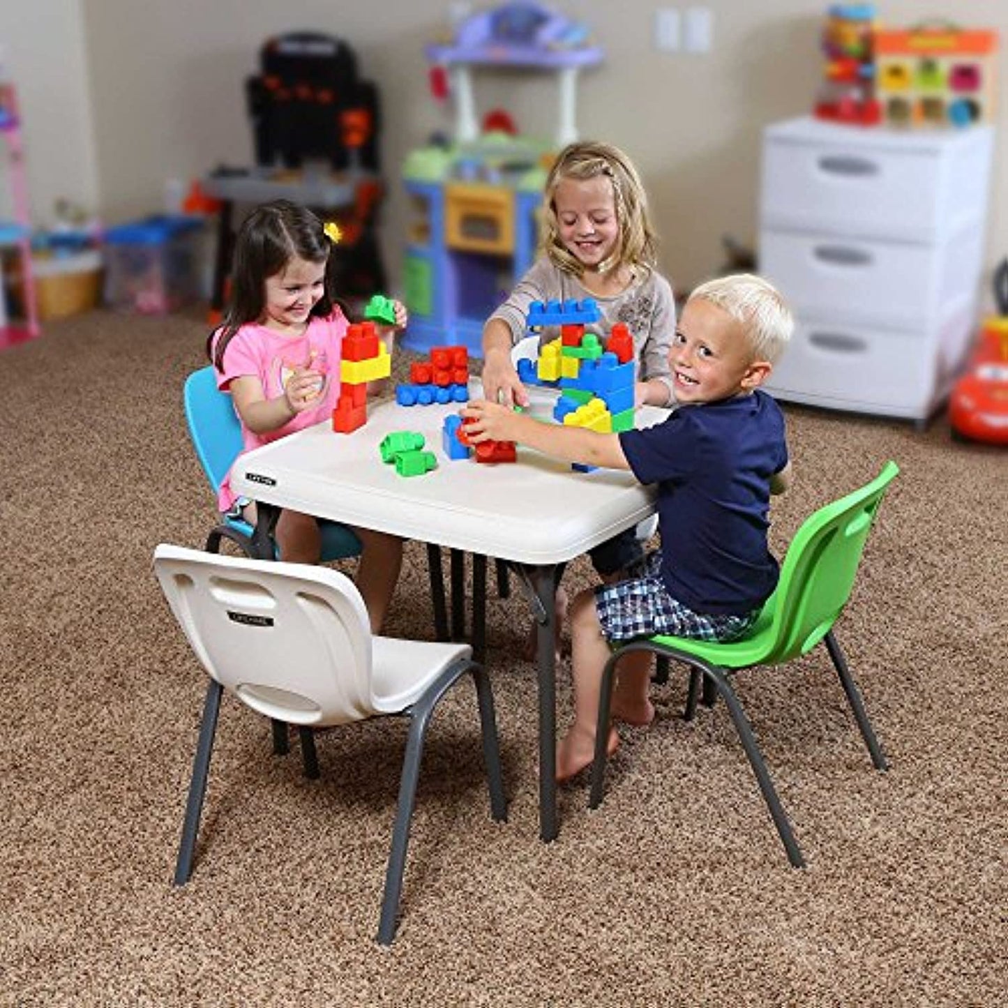 Lifetime 80425 Kids Folding Table, Almond, 24�-2