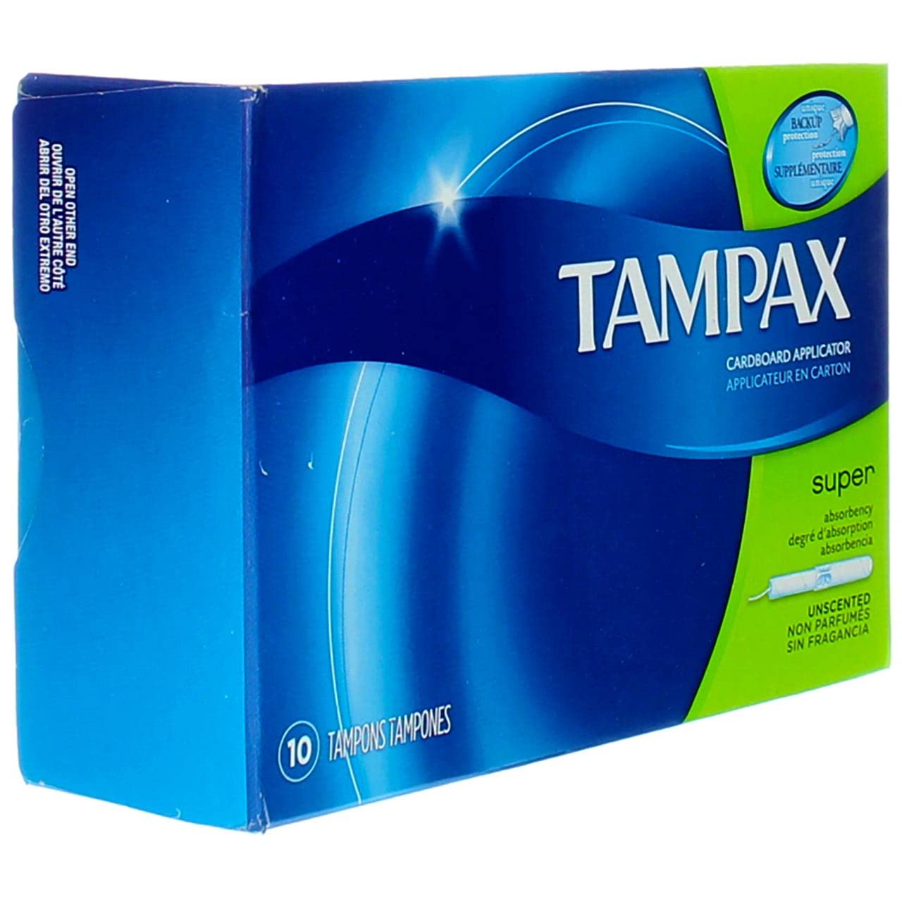Tampax Super Absorbency Unscented, Easy Carry Purse Size 10 Count Ea. - 12 Packs