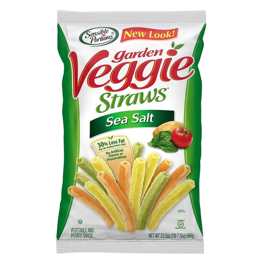 Sensible Portions Garden Veggie Straws, Sea Salt, 23.5 oz.