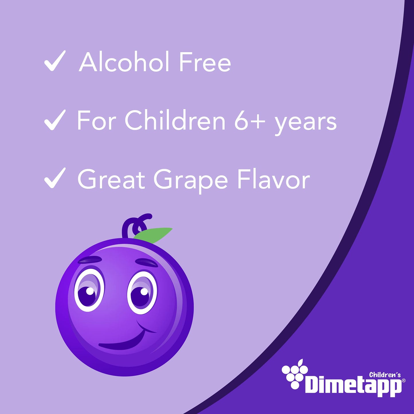 Children's Dimetapp Cold and Cough, Stuffy Nose, Runny Nose, Sneezing, Itchy & Watery Eyes, Cough, Antihistamine, Alcohol-Free, Liquid Syrup, Grape Flavor, 4 Fl Oz (Pack of 3)