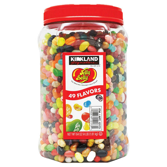 Kirkland Signature Jelly Belly Gourmet Beans, 49 Flavors - 4 lb jar (2 Jars)