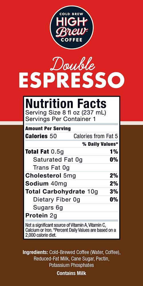 High Brew Coffee - Double Espresso - 8oz.(Pack of 24)