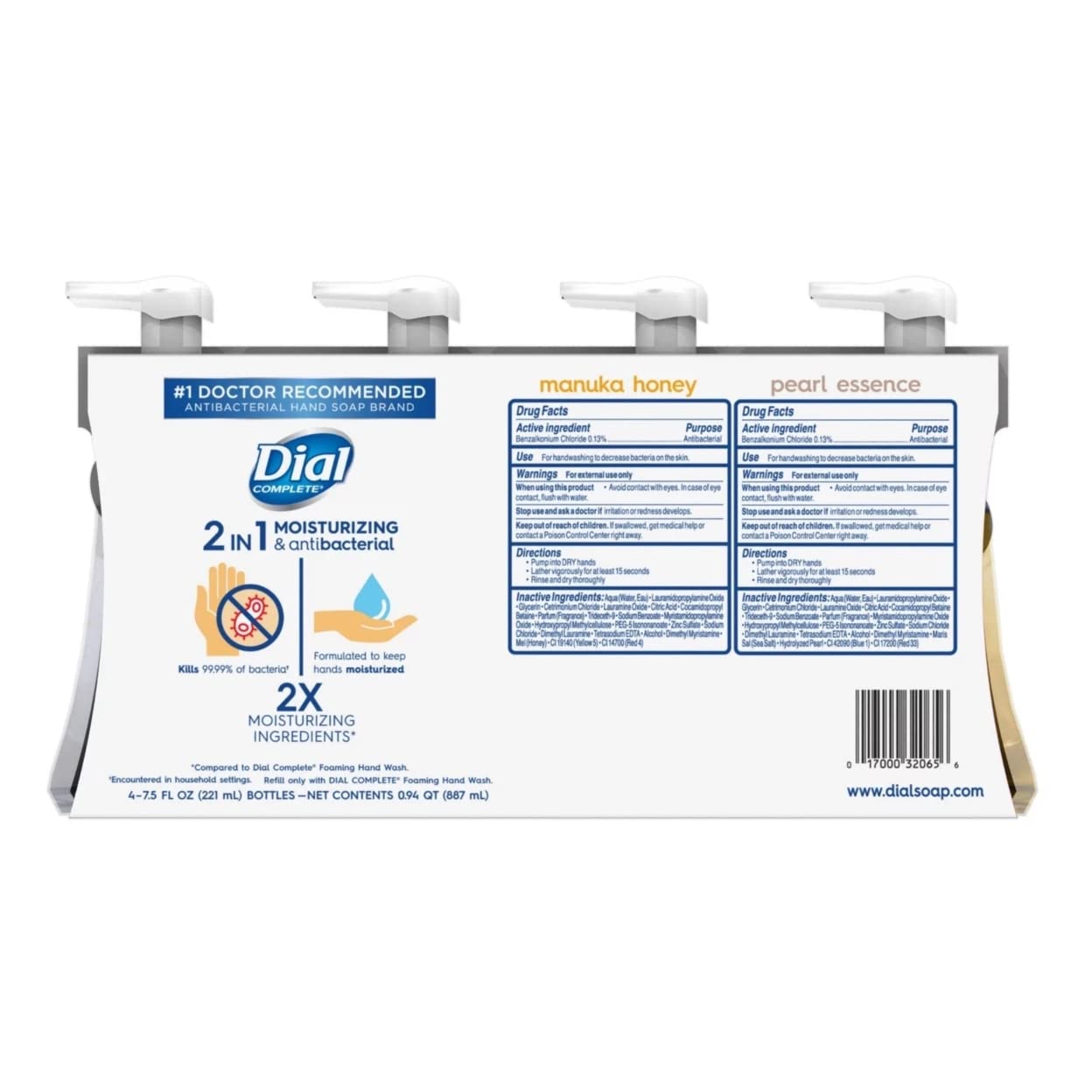 DialSoap Complete 2 in 1 Moisturizing and Antibacterial Foaming Hand Wash Foam Soap