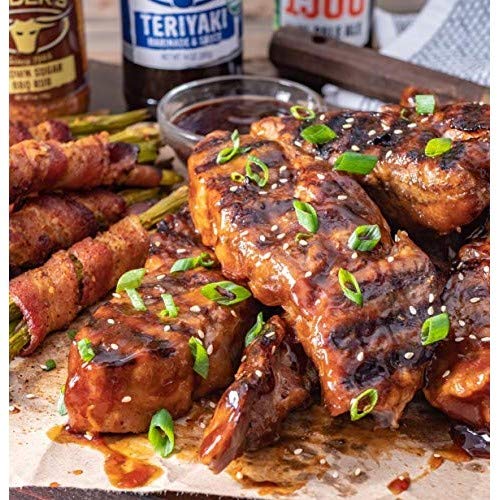 Kinder's Organic Teriyaki Marinade & Dipping Sauce Premium Quality 2 Glass Bottles 30 oz. (850g) each.