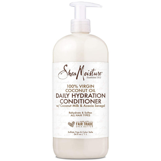 Shea Moisture Moisturizing Conditioner Coconut Oil Daily Hydration, Made with Real Coconut Oil, 34 Fl Ounce (Pack of 2)