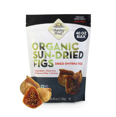 Organic Dried Smyrna Figs 40oz Bulk Bag | Tender & Juicy - NO Added Sugars, Sulfurs or Preservatives | ALLERGEN-FRIENDLY, VEGAN, KOSHER & HALAL