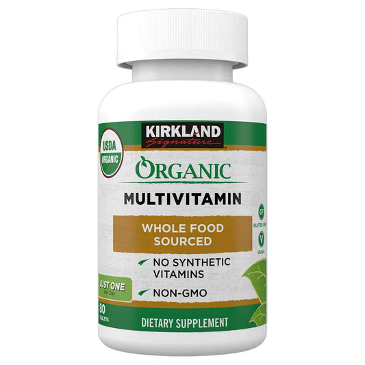Kirkland Signature Expect More Organic Multivitamin, 80 Coated Tablets