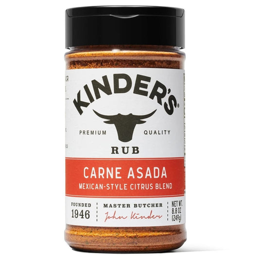 Kinder's Carne Asada Rub Mexican Style Citrus Blend Seasoning 8.8 oz