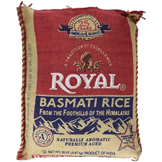 Royal Basmati Rice 20 Pounds