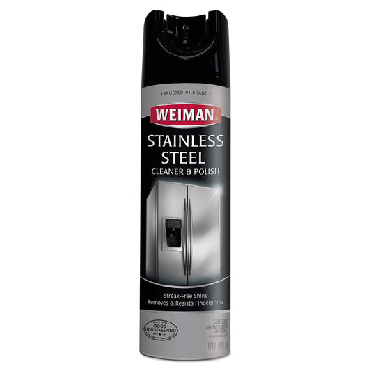 Stainless Steel Cleaner And Polish, 17 Oz Aerosol, 6/Carton