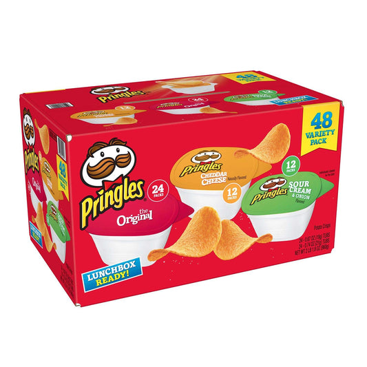 Pringles Snack Stacks Potato Crisps Chips, Original Flavored, 32 oz (48 Cups) (48 Cups - Variety)