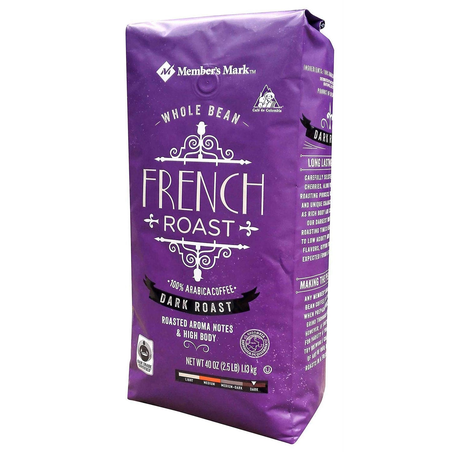 Member's Mark French Roast Whole Bean Coffee (40 oz.) Pack of 4