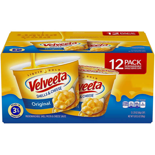Kraft Velveeta Shells & Cheese Single-Serve Cups, 12 ct./2.39 oz.