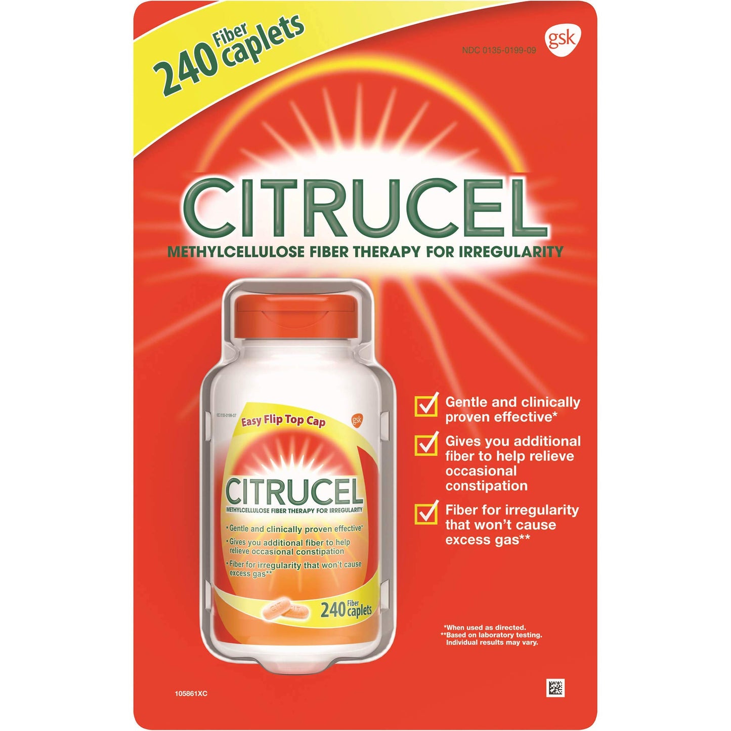 Citrucel Fiber Therapy for Regularity 500 Mg, 240 Caplets