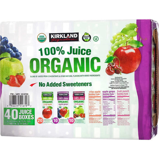 Kirkland Signature Organic 100% Juice (40 X 6.75 Fl Oz)Total Net Wt (270 Fl Oz),, ()