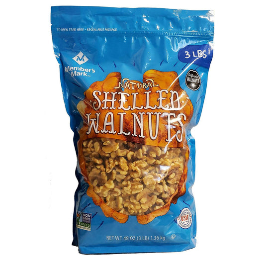 Member's Mark Natural Shelled Walnuts 3 lbs. (pack of 3) A1