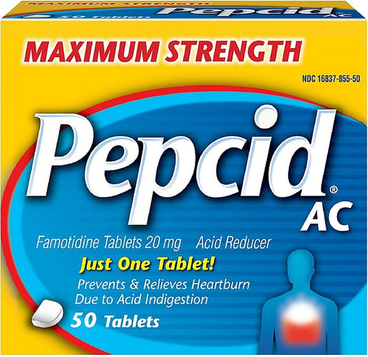 Pepcid AC Acid Reducer Maximum Strength Tablets, (125 Count Total)