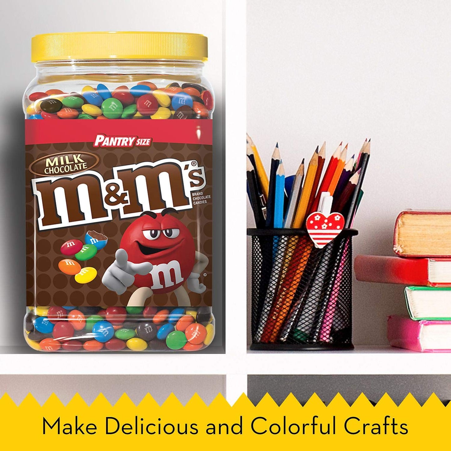 M&M'S Milk Candies Jar, Chocolate, 62 oz