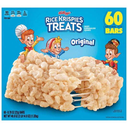 Kellogg's Rice Krispies Treats, 60 bars