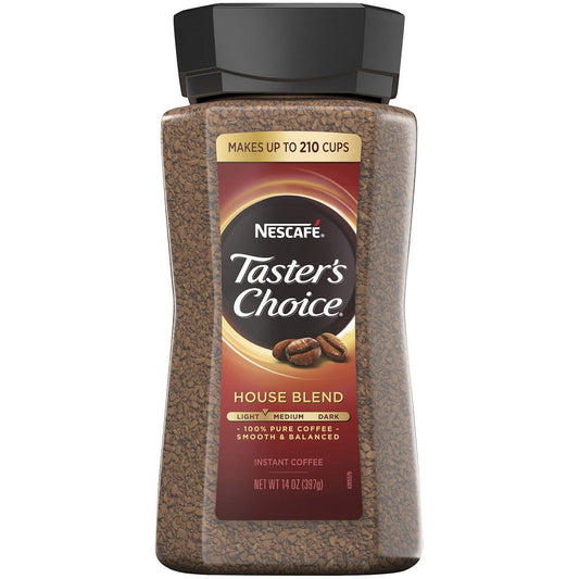 Nescafe Taster's Choice Signature House Blend Instant Coffee Classic Taste | 14 Ounce Value Size | Premium Freshness In Your Morning Cup