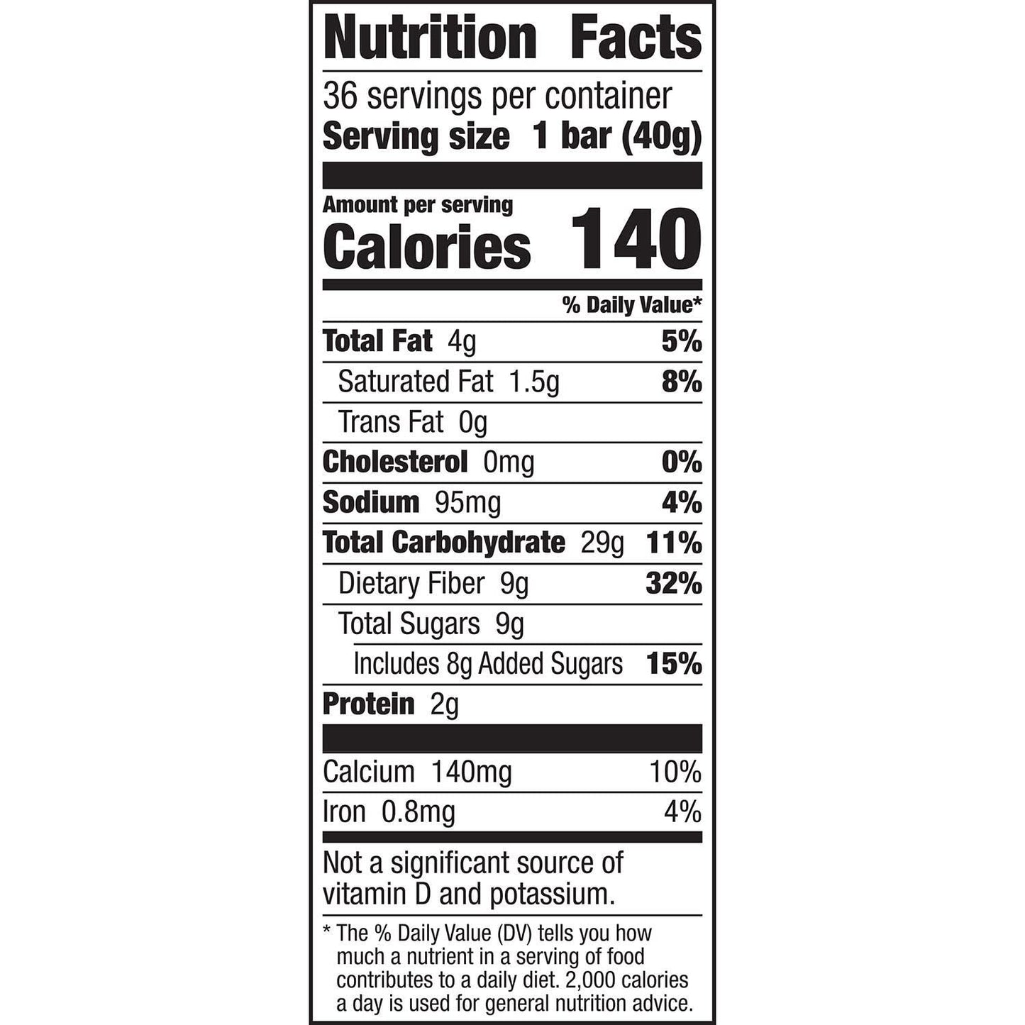 Fiber One Oats and Chocolate Chewy Bars - 20% More Chocolate Chips - 36 Bars