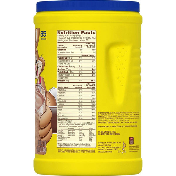 Nestle Nesquick Chocolate Flavored Powder (2.81 lb.) alternate view