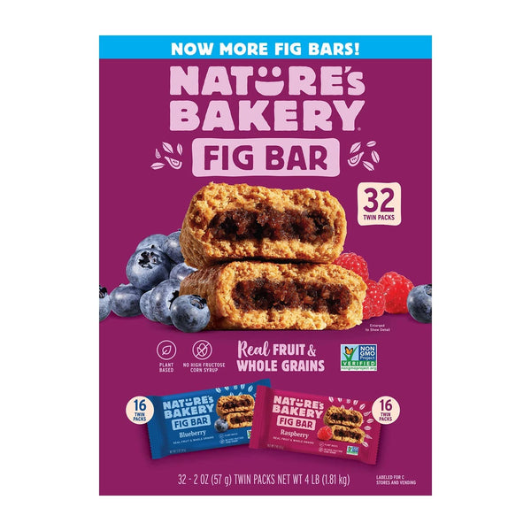 Nature's Bakery Fig Bars Variety Pack, Blueberry and Raspberry (2 oz., 32 ct.) alternate view