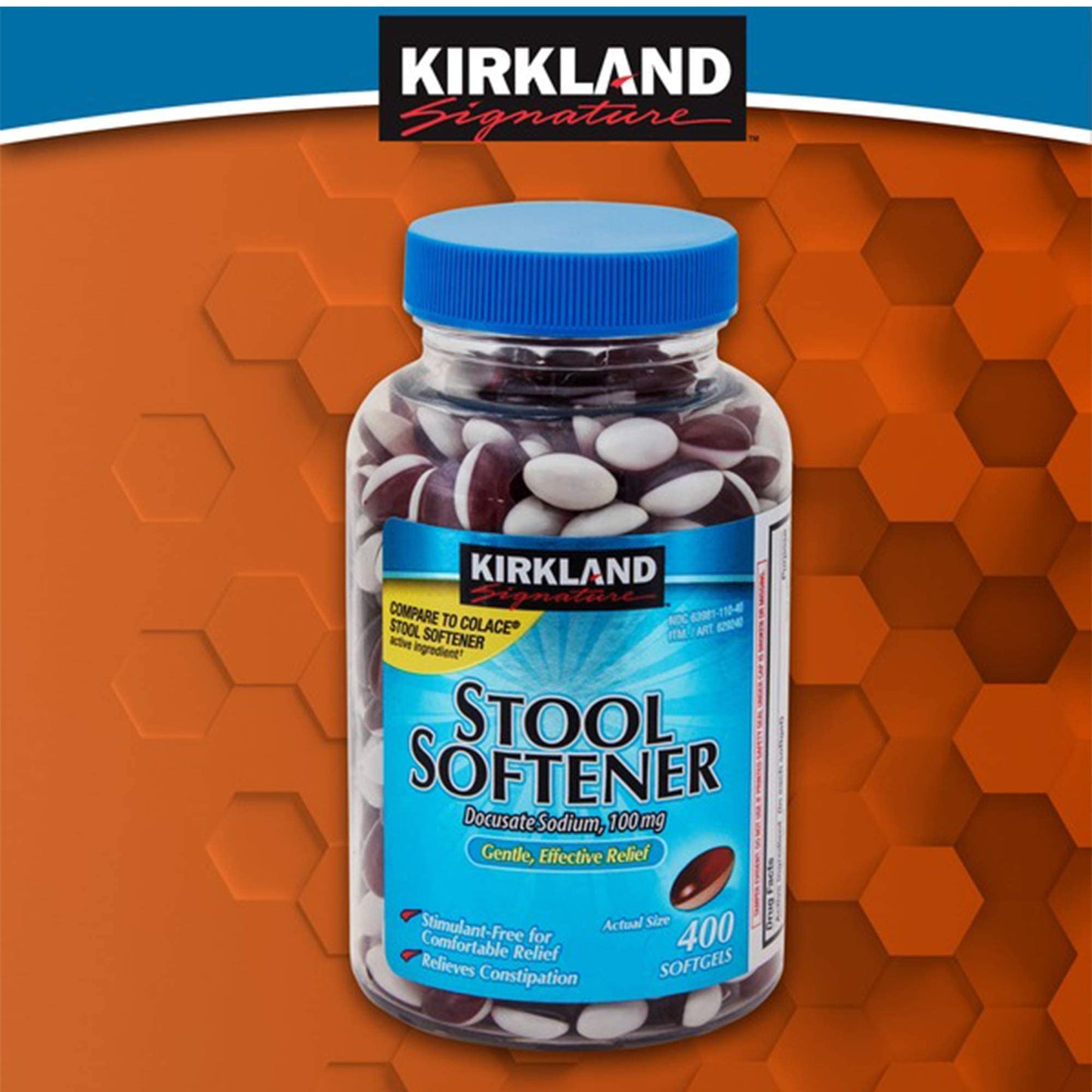 Kirkland Signature Stool Softener 100 mg, 400 Softgels