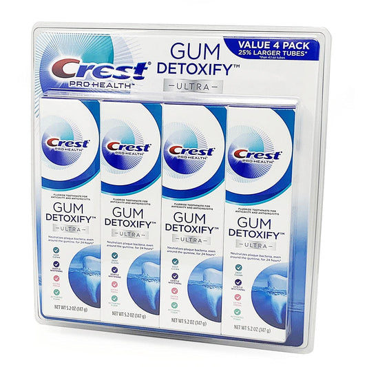 Crest Pro Health Ultra Gum Detoxify Toothpaste (4-Pack, 5.2 oz each)