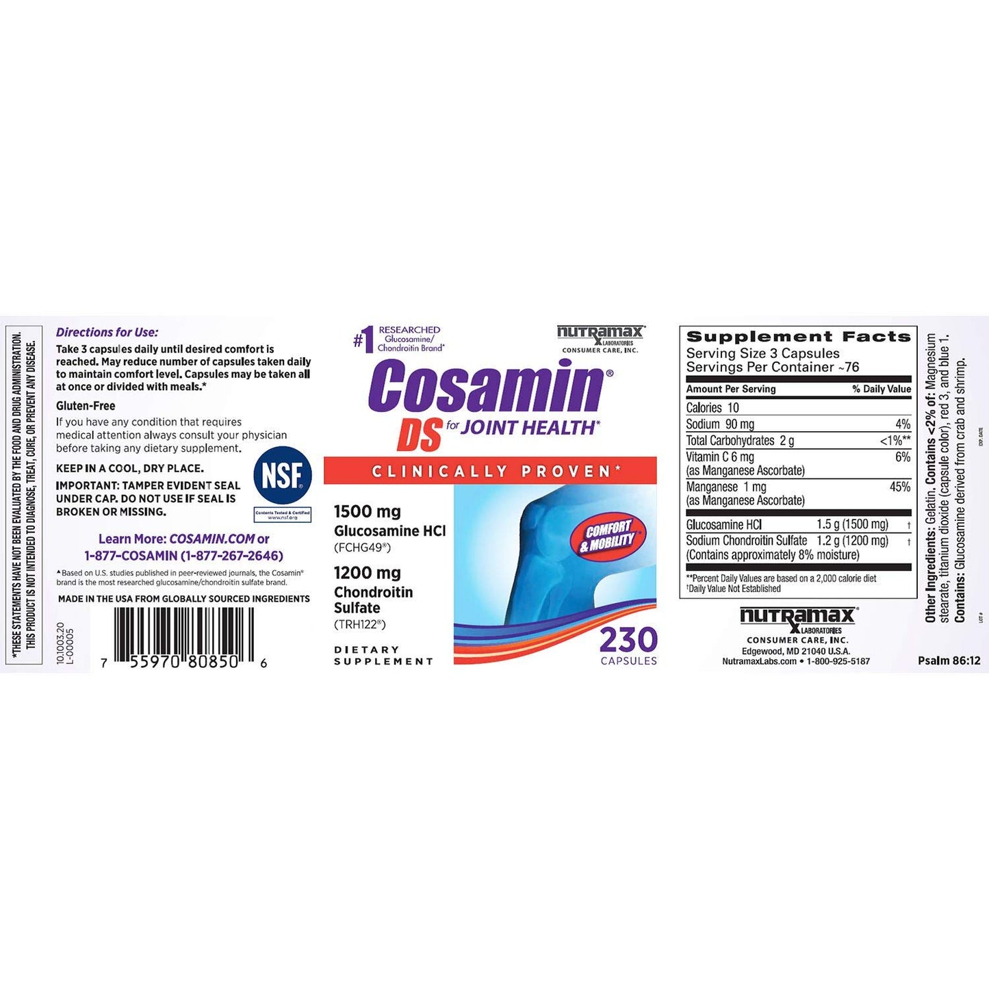 Cosamin� DS Exclusive Formula, 230 Capsules