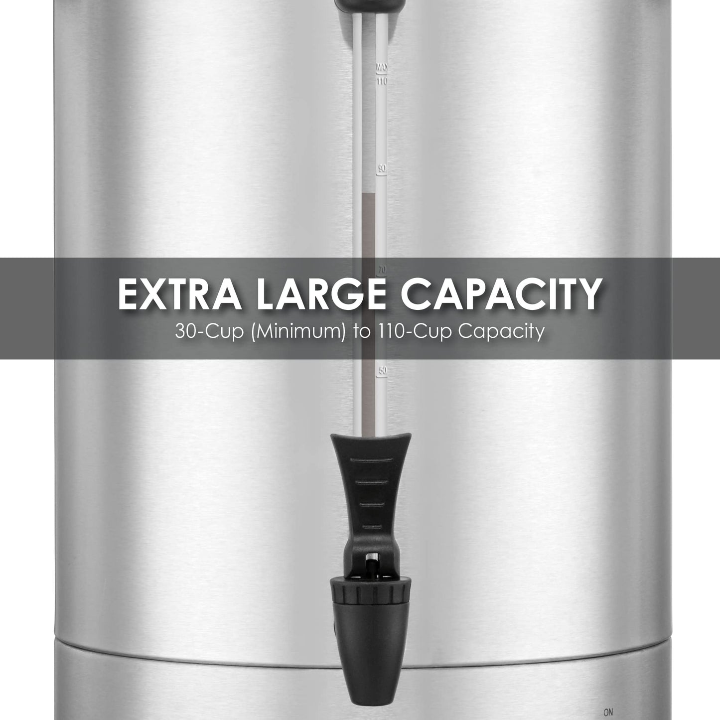 Waring Commercial WCU110 Coffee Urn, 110 Cup Capacity, Stainless Steel , 1500W, 120V, 5-15 Phase Plug