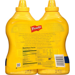 French's Classic 100% Natural Yellow Mustard Pack of 2 30 oz Bottles