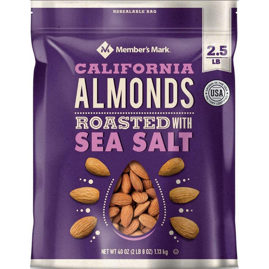 Member's Mark Dry Roasted Almonds with Sea Salt (40 oz.) (pack of 2)