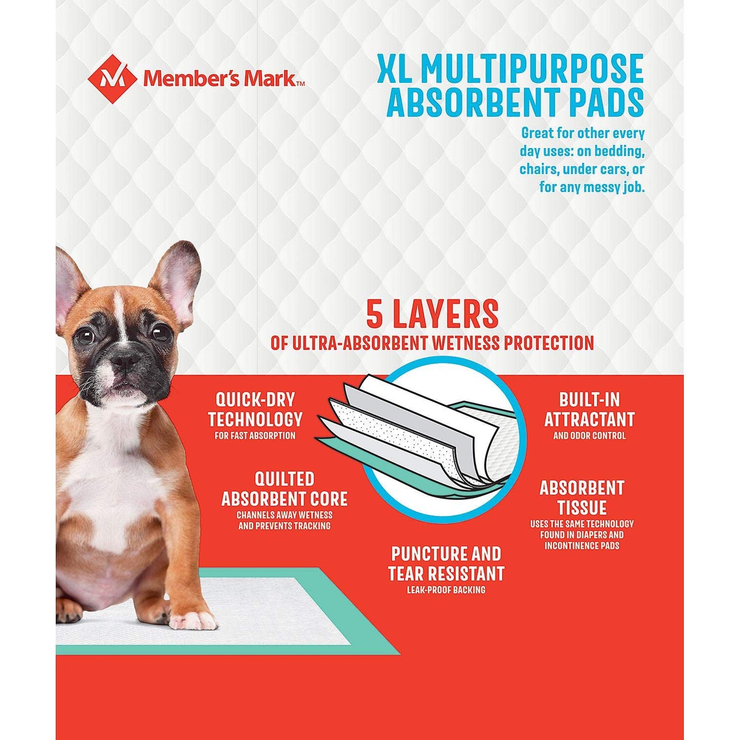 Member's Mark Pet Training Pads, 23" x 24" (120 ct.)