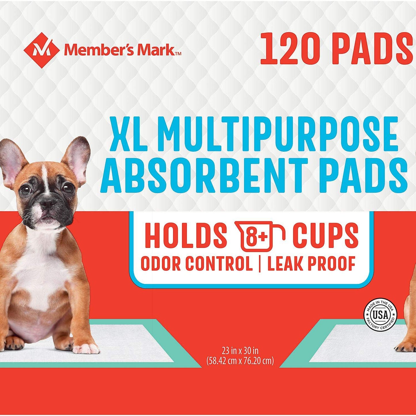 Member's Mark Pet Training Pads, 23" x 24" (120 ct.)