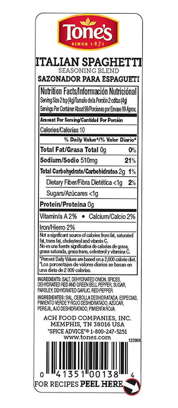 Pack of 2 Italian Spaghetti Seasoning Blend 14 Oz Each