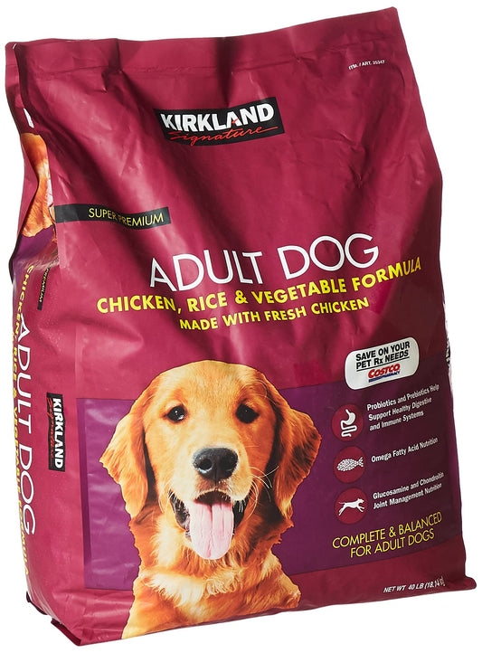 Kirkland Signature Adult Formula Chicken, Rice and Vegetable Dog Food 40 lb.