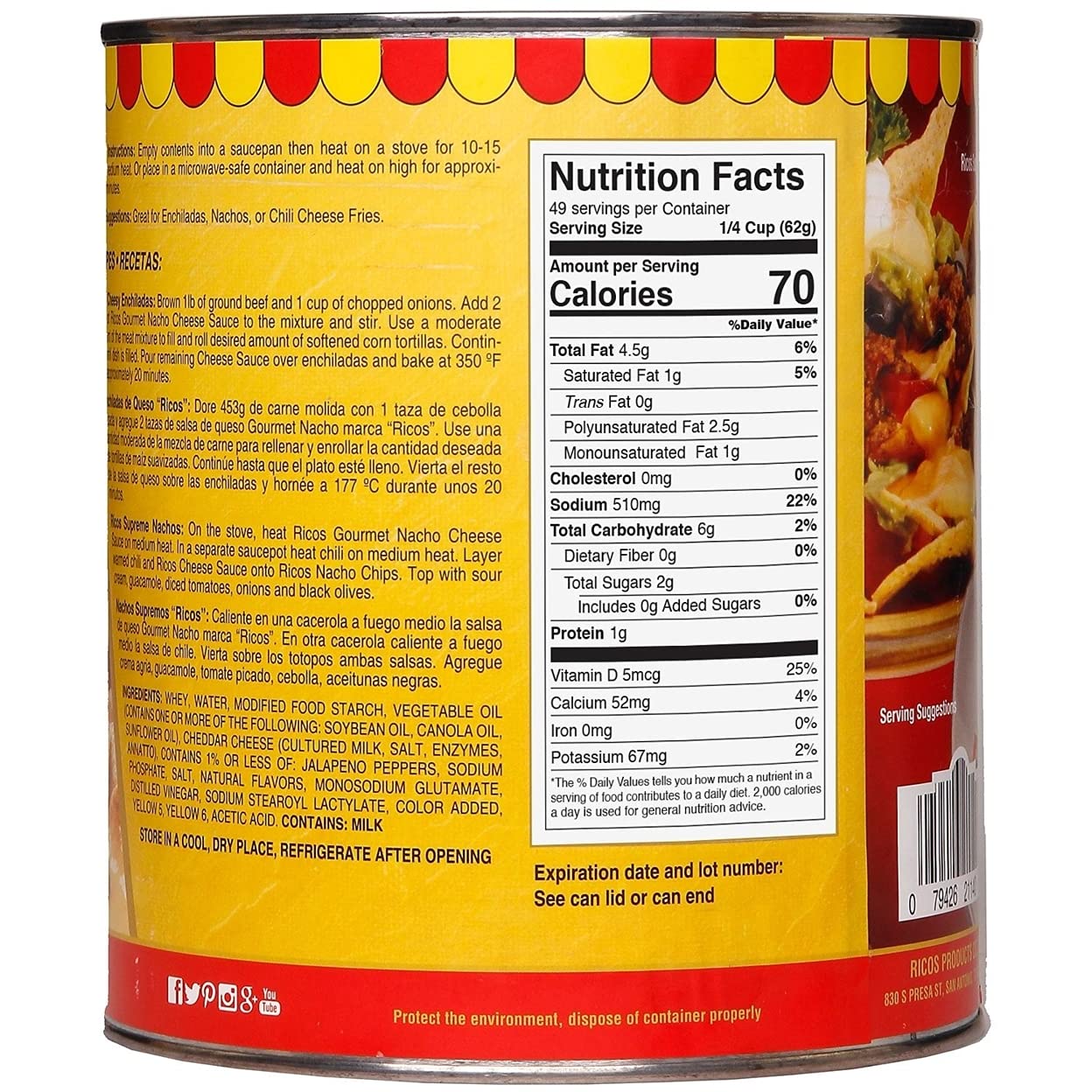 Ricos Gourmet Nacho Cheese Sauce (107 oz.)