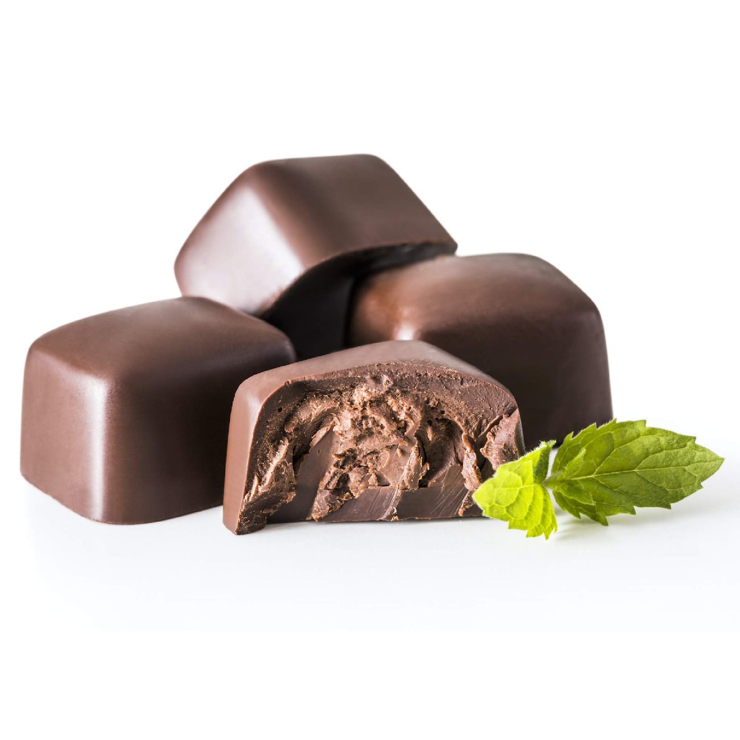 Utah Truffles Belgian Milk Chocolate Mint Individually Wrapped Pouch, Naturally Gluten Free, Gourmet Smooth Creamy Natural Truffle, 16 oz, Approx. 32 pc