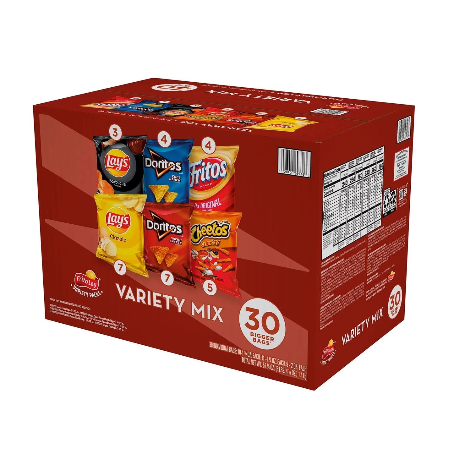 Frito-Lay Company, Frito Lay Variety Mix Variety Packs, 30 Count