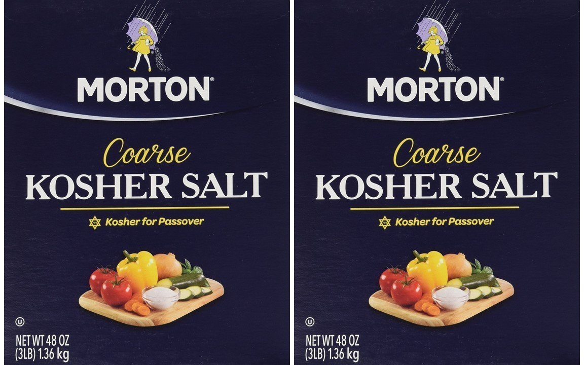 Morton Salt Kosher Salt, 3 lbs, Pack of 2